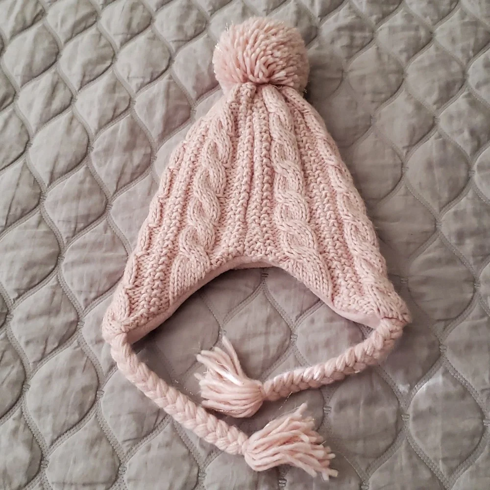 Girls Knit Hat for Winter Fleece Lining Skiing Winter Caps with Warm Ear…